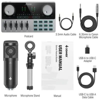 Donner Podcast Bundle zestaw podcast z mikrofonem