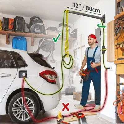 Barkan EV80WM ścienny wysięgnik do kabla ładowarki samochodowej EV 80cm