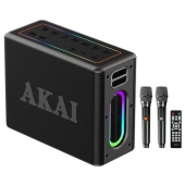 AKAI ABTSW-120 głośnik Bluetooth 80W RMS, IPX6, TWS, 2 mikrofony, USB/TF, bateria 4000 mAh