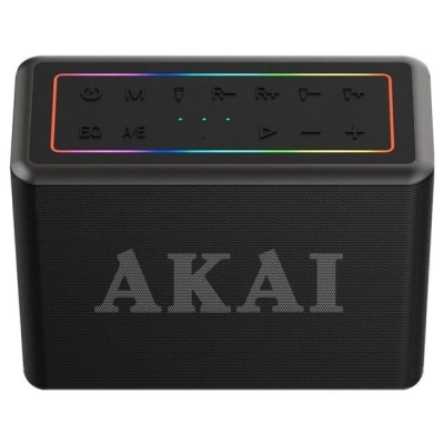 AKAI ABTSW-120 głośnik Bluetooth 80W RMS, IPX6, TWS, 2 mikrofony, USB/TF, bateria 4000 mAh