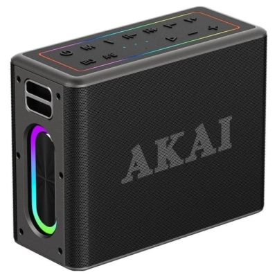 AKAI ABTSW-120 głośnik Bluetooth 80W RMS, IPX6, TWS, 2 mikrofony, USB/TF, bateria 4000 mAh