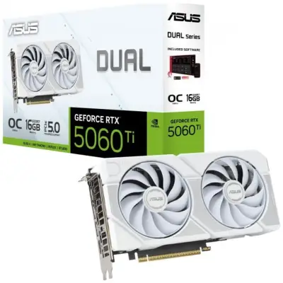 ASUS GeForce RTX 5060 Ti DUAL OC WHITE 16GB DLSS 4