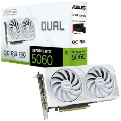 ASUS GeForce RTX 5060 DUAL OC WHITE 8GB DLSS 4