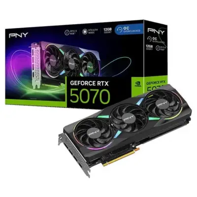 PNY GeForce RTX 5070 ARGB EPIC-X RGB Triple Fan 12GB OC DLSS 4