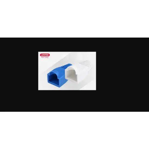 Unitek osłona wtyku RJ45, 6 mm, 100 szt. biała