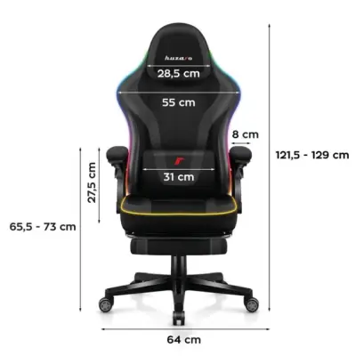 Huzaro Force 4.6 RGB Black Mesh