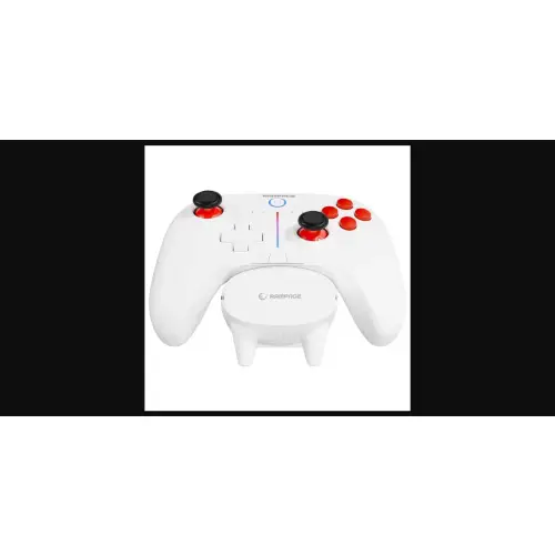 Rampage Hydra Pro Pad bezprzewodowy RGB 2.4G Hall, spusty magnetyczne ze stacją ładującą biały