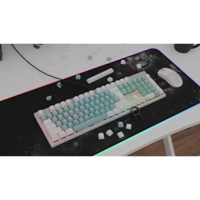 Genesis Lead 300 miętowe Double Shot Keycaps