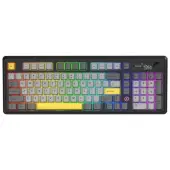 Klawiatura mechaniczna bezprzewodowa Ajazz AK980 V2 Gift Switch V2 Black Gray Yellow z ekranem