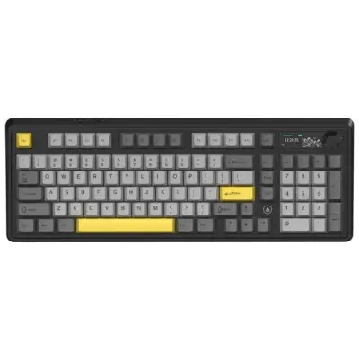 Klawiatura mechaniczna bezprzewodowa Ajazz AK980 V2 Gift Switch V2 Black Gray Yellow z ekranem