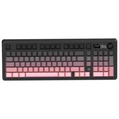 Klawiatura mechaniczna bezprzewodowa Ajazz AK980 V2 Gift Switch V2 Gradient Pink z ekranem