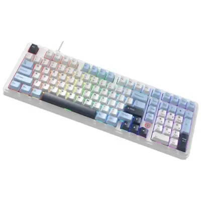 Klawiatura magnetyczna przewodowa Ajazz AK980 Magnetic Switch biała