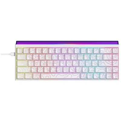 Klawiatura mechaniczna przewodowa Ajazz NK68 Red Switch biała