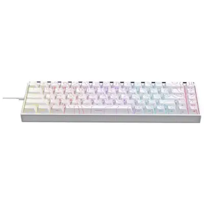 Klawiatura mechaniczna przewodowa Ajazz NK68 Red Switch biała