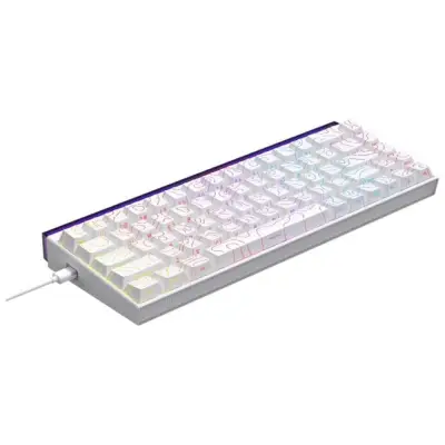Klawiatura mechaniczna przewodowa Ajazz NK68 Red Switch biała