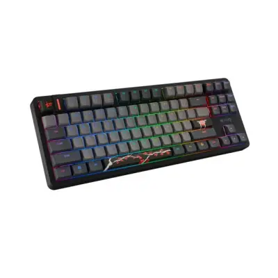 Klawiatura gamingowa Fury Kanabo K6 US przewodowa magnetyczna podświetlena czarno-szara