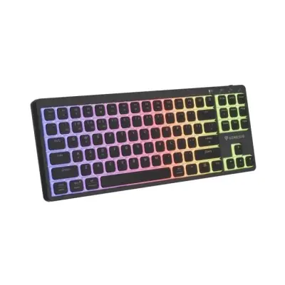 Klawiatura gamingowa Genesis Thor 430 TKL Outemu Silent Pink bezprzewodowa mechaniczna podświetlana czarna Hot-Swap Slim