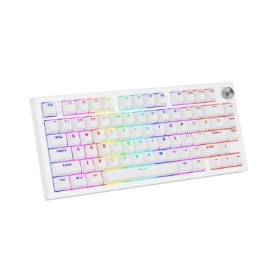 Klawiatura gamingowa Genesis Thor 404 75% GenX Stratos Silent przewodowa mechaniczna podświetlana cicha biała