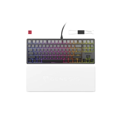 Klawiatura gamingowa Genesis Magni XV TKL GenX Gravion przewodowa magnetyczna podświetlana czarno-grafitowa (gradient)
