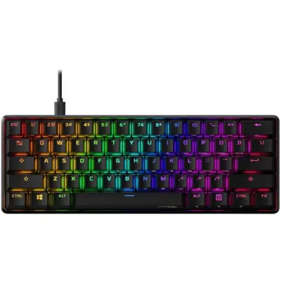Klawiatura gamingowa HyperX Alloy Origins 60 HyperX Red (linear) przewodowa mechaniczna podświetlana czarna