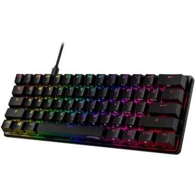 Klawiatura gamingowa HyperX Alloy Origins 60 HyperX Red (linear) przewodowa mechaniczna podświetlana czarna