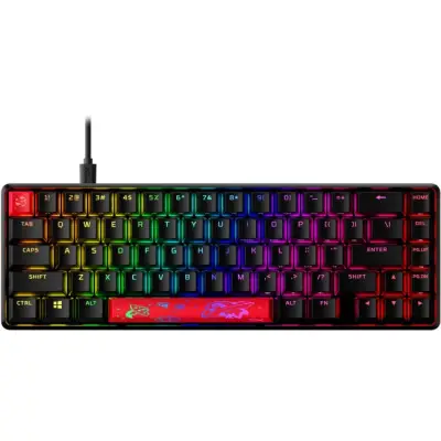 Klawiatura gamingowa HyperX Alloy Origins 65 HyperX Red (linear) przewodowa mechaniczna podświetlana czarna