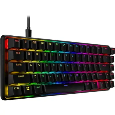 Klawiatura gamingowa HyperX Alloy Origins 65 HyperX Aqua (tactile) przewodowa mechaniczna podświetlana czarna