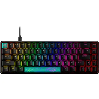 Klawiatura gamingowa HyperX Alloy Origins 65 HyperX Aqua (tactile) przewodowa mechaniczna podświetlana czarna