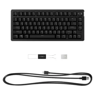 Klawiatura gamingowa HyperX Alloy Rise 75 HyperX Red (linear) przewodowa mechaniczna podświetlana czarna