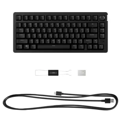 Klawiatura gamingowa HyperX Alloy Rise HyperX Red (linear) bezprzewodowa mechaniczna podświetlana czarna