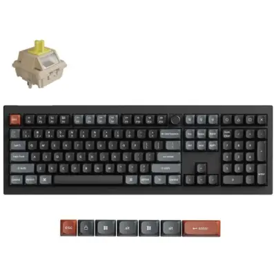 Keychron V6U-D4 Full Size Silk POM Banana Switch Black