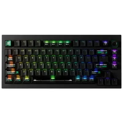Klawiatura gamingowa Keychron L5W-W1 Lemokey Ultra-fast Lime Magnetic Switch przewodowa magnetyczno-mechaniczna podświetlana czarna