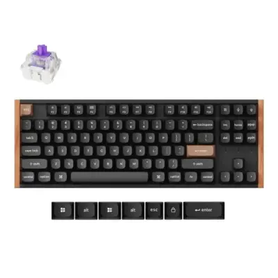 Klawiatura gamingowa Keychron K8H-F1 75% Magnetic Wood Black