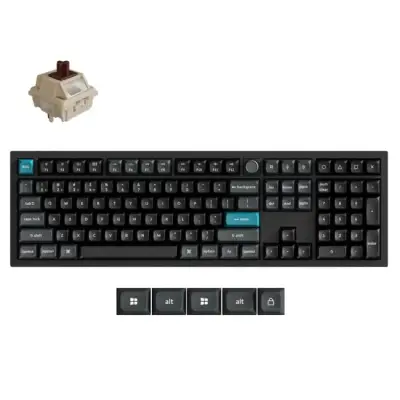 Klawiatura gamingowa Keychron Q6U-M3 100% Milk POM Brown Switch RGB Hot-Swap 8K