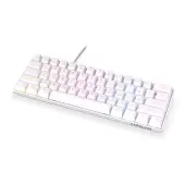 Klawiatura gamingowa Krux Qara 60% przewodowa mechaniczna Outemu Red podświetlana biała
