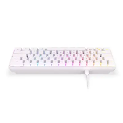 Klawiatura gamingowa Krux Qara 60% przewodowa mechaniczna Outemu Red podświetlana biała
