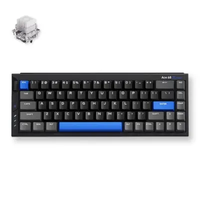 Klawiatura gamingowa Mchose Ace 68 Turbo Mount Tai Magnetic Switch GT przewodowa magnetyczna podświetlana czarna
