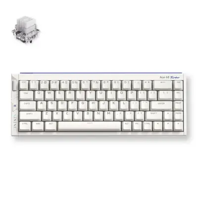 Klawiatura gamingowa Mchose Ace 68 Turbo Mount Tai Magnetic Switch GT przewodowa magnetyczna podświetlana biała