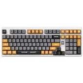 Klawiatura gamingowa Mchose UT98 Outemu Silent Peach V3 bezprzewodowa mechaniczna podświetlana biało-szara