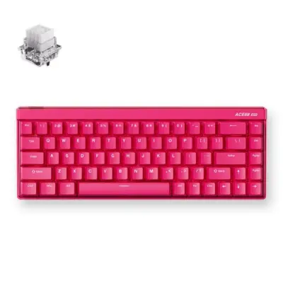 Klawiatura gamingowa Mchose Ace 68 Air Mount Tai Magnetic Switch GT przewodowa magnetyczna podświetlana czerwona