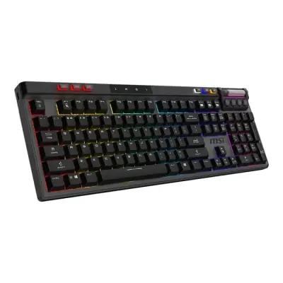 Klawiatura gamingowa MSI Strike Pro Wireless Kailh Midnight Pro Silent Tactile bezprzewodowa mechaniczna podświetlana czarna