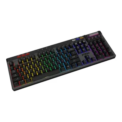 Klawiatura gamingowa MSI Strike Pro Wireless Kailh Midnight Pro Silent Tactile bezprzewodowa mechaniczna podświetlana czarna