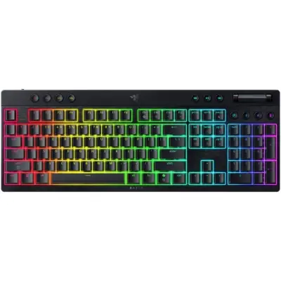 Klawiatura gamingowa Razer BlackWidow V4 HyperSpeed Razer Yellow bezprzewodowa mechaniczna podświetlana czarna
