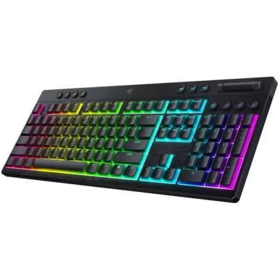 Klawiatura gamingowa Razer BlackWidow V4 HyperSpeed Razer Yellow bezprzewodowa mechaniczna podświetlana czarna