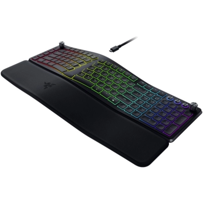 Klawiatura Razer Pro Type Ergo US bezprzewodowa 100% (full-size) podświetlana czarna