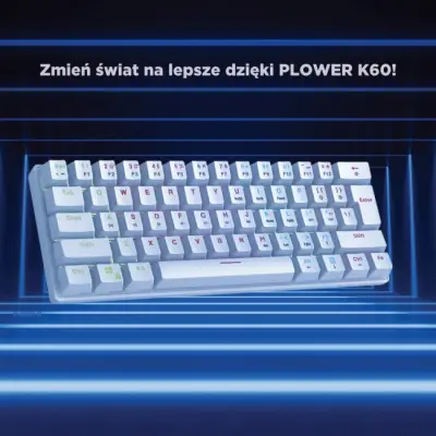 Rampage PLOWERK60 Blue Switch Biała