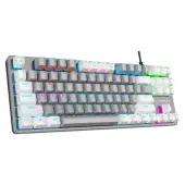 Rampage Klawiatura gamingowa mechaniczna Snug RGB KRGD Blue szaro-biała