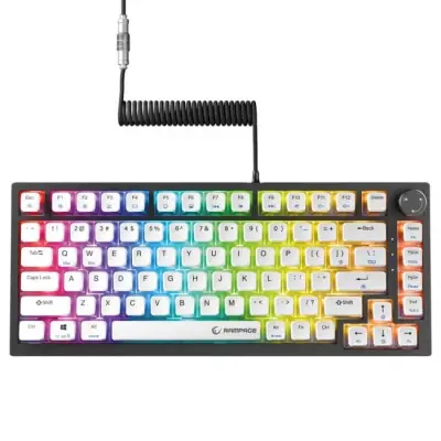 Klawiatura gamingowa Rampage Zenith Pro 8000Hz przewodowa magnetyczno-mechaniczna podświetlana czarna