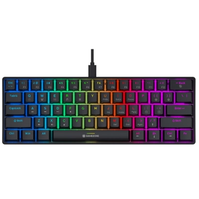 Klawiatura gamingowa Tracer GameZone Claws 61 przewodowa mechaniczna podświetlana czarna