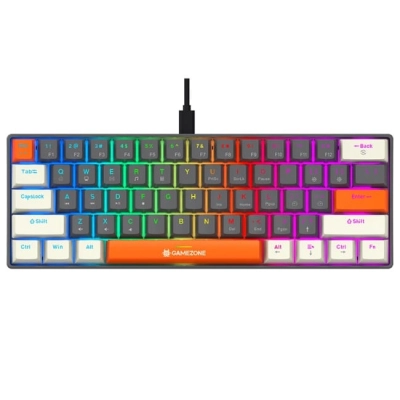 Klawiatura gamingowa Tracer GameZone Claws 61 przewodowa mechaniczna podświetlana szara